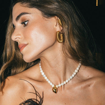 Pearls In My Heart Necklace