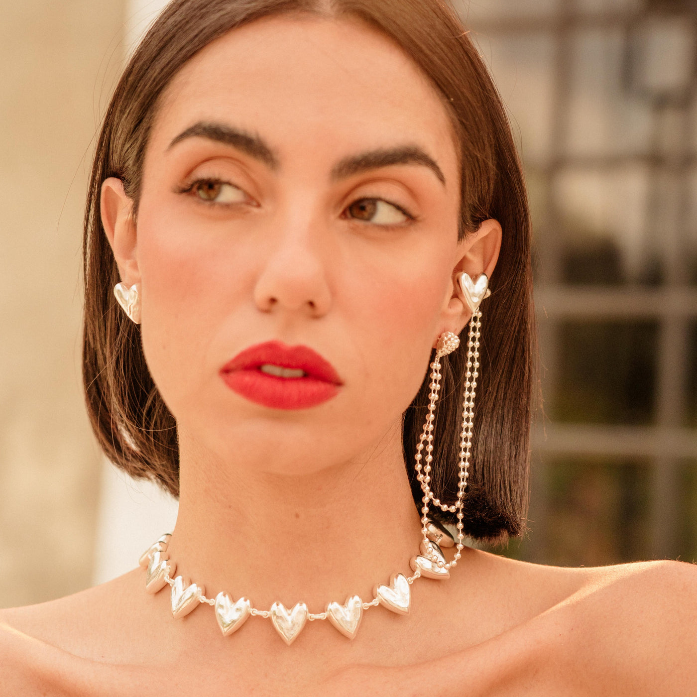 Studs- Earcuff Frutos Rojos