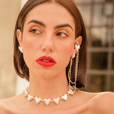 Studs- Earcuff Frutos Rojos